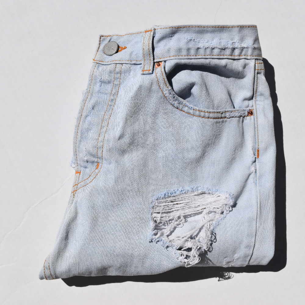 Nasty Gal Highwaisted Distressed Jean